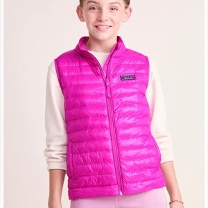 Vineyard Vines | Puffer Vest in Neon Crazy Pink